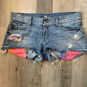 Seven for all mankind X Mika Ninagawa shorts